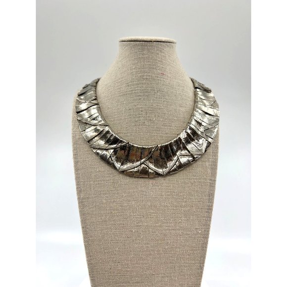 Vintage Cleopatra Egyptian Revival Collar Necklace Attributed to Les Bernard - Picture 3 of 10